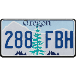 Plate USA Oregon