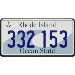 Plate USA Rhode Island