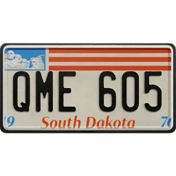 Plate USA South Dakota