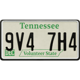 Plate USA Tennessee