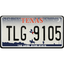 Plate USA Texas