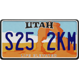 Plate USA Utah