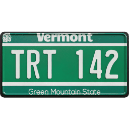 Plate USA Vermont