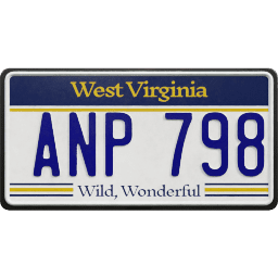 Plate USA West Virginia