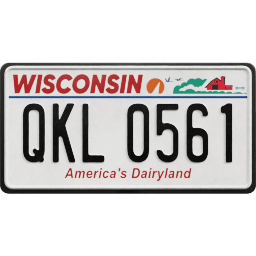 Plate USA Wisconsin