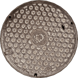 Manhole Circle Hexagonal Pattern