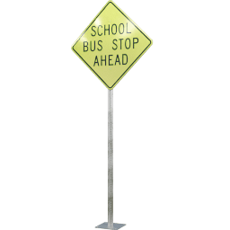 USA Misc School Bus Stop Ahead