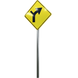USA Warning Curve With Minor Road