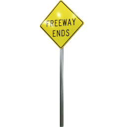 USA Warning Freeway Ends